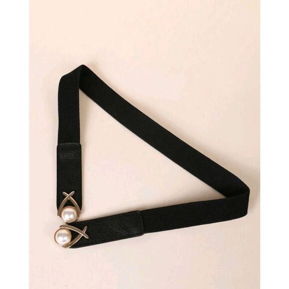 2/$21 *Brand New* Ladies Black Pearl Belt (30.7 Inches) - Picture 2 of 5